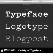 g: WebsiteVariety of Typeface